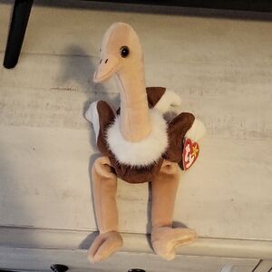 Ty Beanie Babies "Stretch" Brown and White Plush Toy